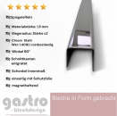 Edelstahl U-Profil, ferromagnetisch, Spiegeleffekt, 1,5 mm stark